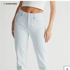 PacSun Womens Eco Light Blue Mom Jeans 24 High Rise Neutral Minimalist Classic